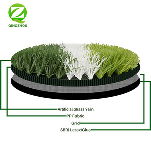 QINGZHOU Césped de fútbol sintético de 50mm de alta calidad Césped <span class=keywords><strong>artificial</strong></span> para campo de fútbol - Product Image 3