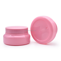 Couleur personnalisée 150ml Récipient cosmétique vide en plastique rose Pots de beurre corporel