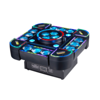 Projecteur LED MOKE 180W Effet Laser Bee Eye DMX512 27CH RGBW 4-en-1 Wash Beam Strobe Sonore Actif pour Scène, Fête, Discothèque, DJ