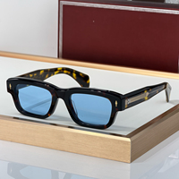 Lunettes de soleil rétro carrées de créateur, monture en acétate écaille de tortue, protection UV, lunettes de soleil tendance pour hommes, pour la conduite en extérieur et le streetwear