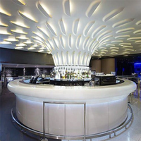 Comptoir de bar à surface solide en acrylique, Design OEM pour café ou utilisation en club table de bar de caisse