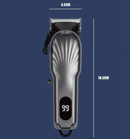 Alat Cukur Rambut Profesional OEM Custom T-Blade untuk Pria, Tanpa Kabel, Isi Ulang USB, Layar LCD, untuk Penggunaan Rumah Tangga