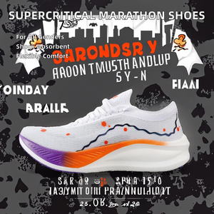 Chaussures de plaque de carbone à paume complète supercritique pour l'entraînement au marathon Absorption des chocs à haute élasticité pour l'hiver printemps automne - Product Image 2