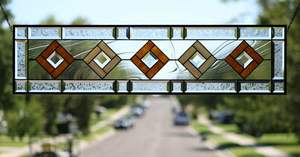 Matériaux en verre biseauté <span class=keywords><strong>pour</strong></span> <span class=keywords><strong>vitrail</strong></span>, panneau suspendu en verre coloré <span class=keywords><strong>pour</strong></span> porte, imposte latérale - Product Image 4