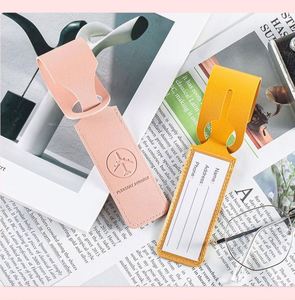 Wholesale Anti-Loss Boarding Luggage <b>Tag</b> Custom Logo Business Card Leather <b>Suitcase</b> <b>Tag</b> Spot Checks <b>Tag</b> - Product Image 2