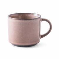Tasse à café en céramique grès écologique mouchetée 12oz, texture naturelle, base contrastante, compatible micro-ondes et lave-vaisselle, vente en gros