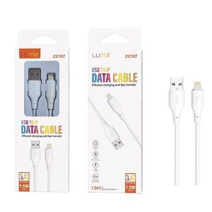 Câble de données USB vers IP Lumiz 1,5 m 3,4 A pour charge rapide et transfert - Product Image 2