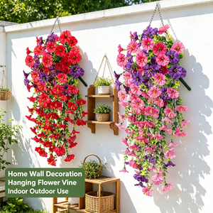 Vite Artificiale con Fiori di Ipomea per Decorazioni da Giardino, Matrimoni e Pareti Domestiche - Product Image 2
