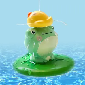 Cute Animal Water Sprinkler Head Bath Toy Floating Frog Swim Bathtime Toy Set Baby Rotate Shower Water Toy