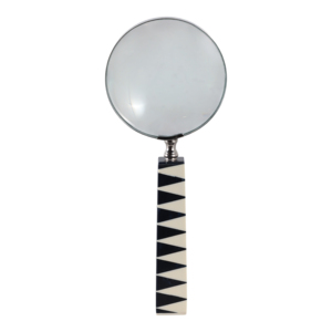 Scultura con lente d'ingrandimento, decorazione moderna per casa, ufficio, bagno, design con linee definite - Product Image 4
