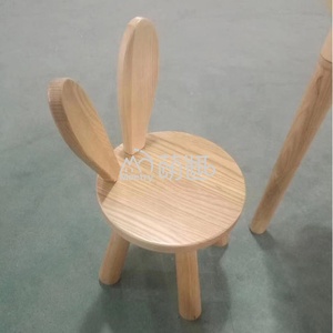 Moetry – Table à empreinte pour enfants, chaise de <span class=keywords><strong>lapin</strong></span>, ensemble de chaise de Table en bois, en bois massif - Product Image 6