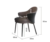 Chaises de restaurant de luxe confortables pour hôtels, cafés et salles de banquet ; accoudoirs et dossier en coton-lin