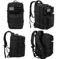 Sac à dos tactique Trailpop personnalisé avec logo, imperméable, pour le voyage, la randonnée, la chasse, le camping, l'escalade, noir, 45L, sac de sport