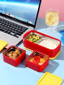 2025 New Arrival Cute Lunch 1300Ml <b>Fold</b>-Up Plastic <b>Storage</b> 3 in 1 Funny Blocks Bento <b>Box</b> for Kids School Custom Logo - Product Image 4