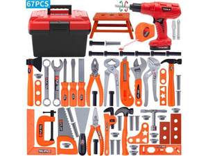 Ensemble de boîte à outils pour enfants Play House Tournevis pour bébé et <span class=keywords><strong>perceuse</strong></span> électrique Scie pour kit d'outils pour enfants Idéal pour garçons et filles - Product Image 2