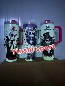 Vente chaude Noël Vert Personnage De Dessin Animé En Acier Inoxydable Tasse À La Mode Tasse Avec Poignée Bec Couverture Personnalisé Tasse De Voiture - Product Image 5