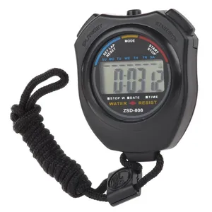 Relógio cronômetro esportivo profissional pequeno com cronógrafo portátil e temporizador de freio, amostra grátis