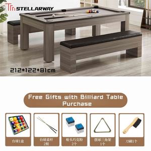 <span class=keywords><strong>Table</strong></span> de <span class=keywords><strong>billard</strong></span> STELLARWAY 7 pieds en MDF avec ensemble de chaises, <span class=keywords><strong>table</strong></span> de <span class=keywords><strong>billard</strong></span> d'intérieur avec chaises <span class=keywords><strong>pour</strong></span> salle de jeux à domicile, personnalisable directement en usine - Product Image 3