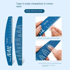 แถบขัดเล็บสองด้านแบบล้างทำความสะอาดได้ ยี่ห้อ Junda พร้อมไม้บรรทัดวัดขนาดสำหรับทำเล็บ  พร้อมตะไบเล็บแบบมืออาชีพ - Product Image 2