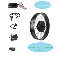 Kit moteur de moyeu arrière pour pneus larges 48-72V 2000W 3000W, compatible avec jantes de pneus larges 20"*4.0 26"*4.0, espacement de déport 170/190mm, 48V-72V