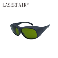 Lunettes de sécurité laser en polycarbonate Nd:YAG 1064 nm OD8+ certifiées CE, transmission de 27 %, indice LB 900-1100 nm pour laser à fibre