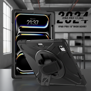 เคสแท็บเล็ตสำหรับ iPad Pro 13 M4 2024 ขนาด 12.9 นิ้ว เคสป้องกันแบบเต็มตัว แข็งแรงทนทาน พร้อมฝาปิดอัจฉริยะ สายสะพายไหล่ หมุนได้ 360 องศา ใช้เป็นขาตั้งไ<span class=keywords><strong>ด</strong></span>้ - Product Image 3