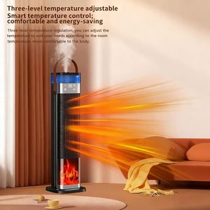 Nuevo Modelo de Calefactor Inteligente con Simulación de Fuego 3D, Ventilador de Aire Caliente Vertical con Calefacción de Cerámica PTC - Product Image 5
