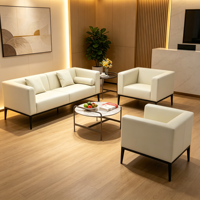 Modernes Chesterfield Büro-Stoffsofa-Set Verstellbare Wohnzimmer- und Geschäftsmöbel mit Metallgestell