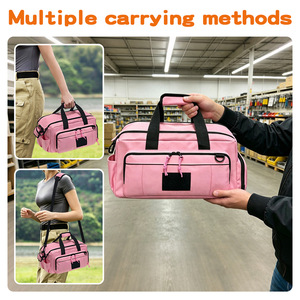 <b>Tool</b> <b>Bag</b> Multi Function <b>Tool</b> Duffle <b>Bag</b> 15-19 Pockets 200 Lb Capacity Removable Strap Pink - Product Image 4