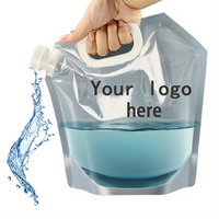 Impression personnalisée 1gallon 5 litres debout avec bouchon eau liquide Doypack pochette à bec verseur pour jus de sauce boisson sac d'emballage en plastique