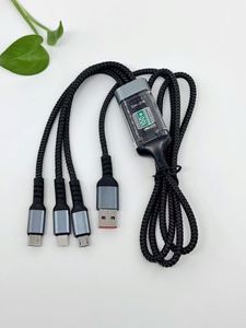 <span class=keywords><strong>สาย</strong></span> USB Type C 3-in-1 รองรับการชาร์จเร็ว 3A พร้อมหัว Micro USB รองรับกำลังไฟ 100W ผลิตจากทองแดงแท้ ใช้ได้กับ Samsung iPhone 15 Android เครื่องพิมพ์ IOS - Product Image 6