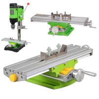 Mini-fraiseuse portable avec étau de table et glissière transversale réglable X-Y 2 axes pour perceuse sur banc BG-6300 310x90mm