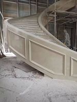 Escalier en colimaçon en marbre sur mesure, luxe, circulaire, moderne, pour intérieur, fourniture directe d'usine, villa, hôtel, projet commercial