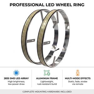 Kingshowstar - Envío Rápido - Anillos de Luz LED Blancos Puros de 17 Pulgadas y 4 Filas para Ruedas, Kit de Iluminación Inferior para Ruedas con Clasificación de Impermeabilidad IP68 para ATV, UTV y Camiones - Product Image 5