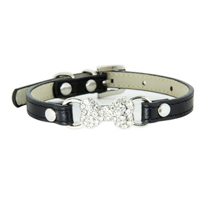 Benutzer definierte XL Hund Leder halsband für kleine Hunde und Katzen Solid Letter Charm <span class=keywords><strong>Name</strong></span> Hals PU Halsbänder Niedlichen DIY-Stil - Product Image 5