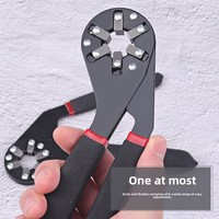 Clé magique auto-ajustable de 6/8 pouces, clé universelle multi-tailles pour la réparation des écrous et des boulons