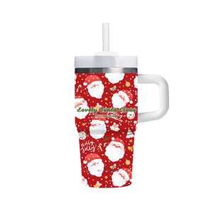 Christmas Stainless Steel Tumbler 14oz Insulated Cup With Handle And Straw For <b>Kids</b> Gift - Product Image 4