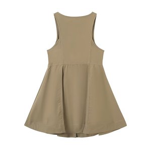 <span class=keywords><strong>Robe</strong></span> d'été sans manches en popeline délavée PB&ZA, nouvelle collection, <span class=keywords><strong>robe</strong></span> décontractée <span class=keywords><strong>mi</strong></span>-<span class=keywords><strong>longue</strong></span> <span class=keywords><strong>kaki</strong></span> printemps 5854318 - Product Image 2