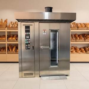 Four à pain rotatif industriel pour boulangerie, 16, 64, 32 plateaux, à gaz - Product Image 1