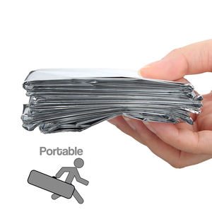 Couverture isotherme promotionnelle en Mylar pour le corps, couverture de survie d'urgence en aluminium PE pour l'extérieur et les voyages, couverture réfléchissante pour la conservation de la chaleur - Product Image 3