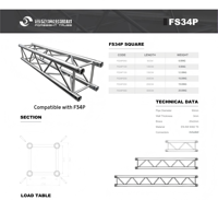 Estructura de Escenario Cuadrada de Aleación de Aluminio para Iluminación de Conciertos, Pantalla LED, Sistema de Montaje para Eventos