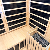 Geräumige Outdoor-Sauna für 4 Personen, Holz-Außensauna mit Heizofen für Garten und Familienspa-Erlebnis