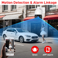 Cámara de Vigilancia Wistino de Lente Única de 8MP para Exteriores, HD, Zoom Óptico de 50x, Detección de Movimiento, Alarma por Voz, para Patio