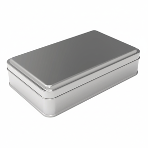 Boîte de conserve rectangulaire 800 ml Halva Récipient en métal 114x188x40mm 0.8 lt Couvercle coulissant - Product Image 2
