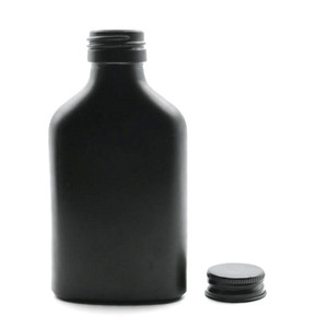 Trung Quốc Hấp Dẫn 100Ml 200Ml 250Ml 350Ml 500Ml Phẳng <span class=keywords><strong>Flask</strong></span> Brew Lạnh Ưa Thích Cà Phê Thủy Tinh Màu Đen chai - Product Image 2
