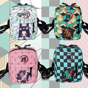 Mochila de <span class=keywords><strong>Manga</strong></span> de Anime Nezuko Tanjirou, bolso de hombro Demon Slayer <span class=keywords><strong>Kimetsu</strong></span> <span class=keywords><strong>No</strong></span> <span class=keywords><strong>Yaiba</strong></span>, bolso cruzado de dibujos animados para estudiantes Kawaii para niños - Product Image 2