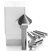 BEILI M2 HSS Outil d'ébavurage à 3 cannelures 90 degrés 4,5-50 mm pour l'acier inoxydable, l'acier moulé, l'aluminium et l'usinage CNC