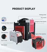 Machine de soudage laser portative à refroidissement par air JQLASER 1500w 2000w à vendre, mini soudeuse laser pour acier, aluminium, fer