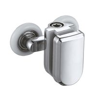Roulettes doubles modernes en alliage de zinc pour porte de douche, roulettes supérieures/inférieures, poulie de salle de bain personnalisée