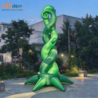 Arbre gonflable géant en forme de tige de haricot vert avec ventilateur intégré, 8-10 pieds de haut, pour la publicité